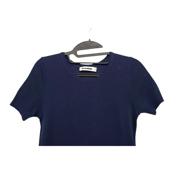 Jil Sander Cotton Knit Tee Shirt Minimalist Top - Picture 4 of 13